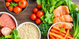 Healthy meal representation for fasting discussion.
