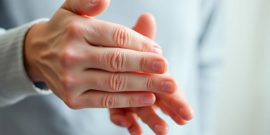Hands with tremors reflecting diabetes-related effects.